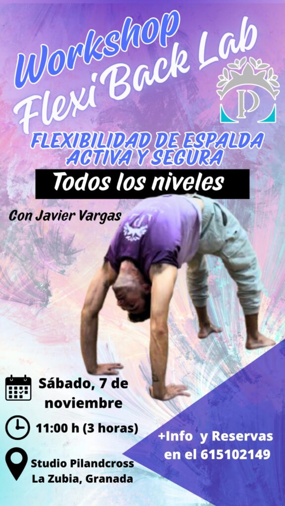 Workshop Flexi Back Lab de flexibilidad de espalda en Studio Pilandcross Granada
