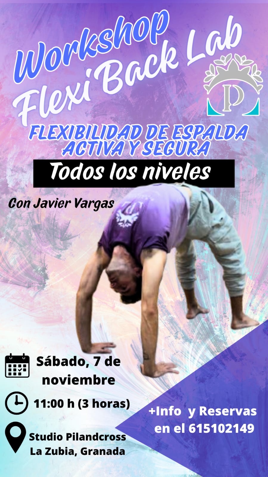Workshop Flexi Back Lab de flexibilidad de espalda en Studio Pilandcross Granada